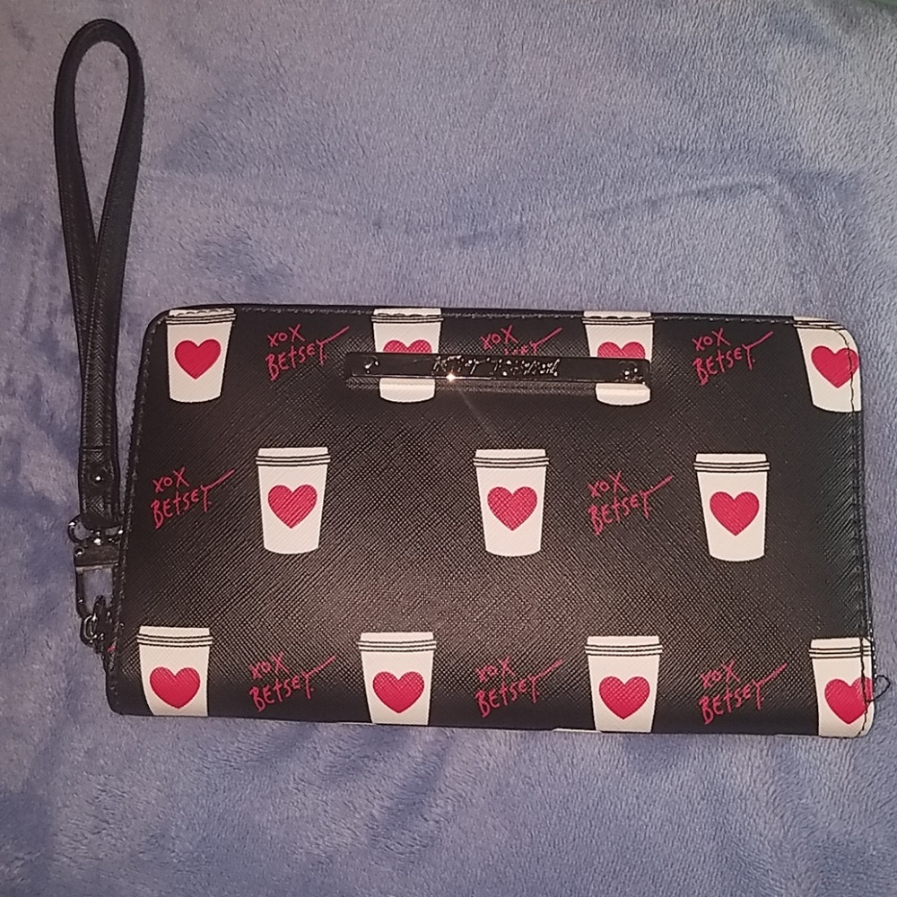 NWOT Betsey Johnson Coffee Wallet